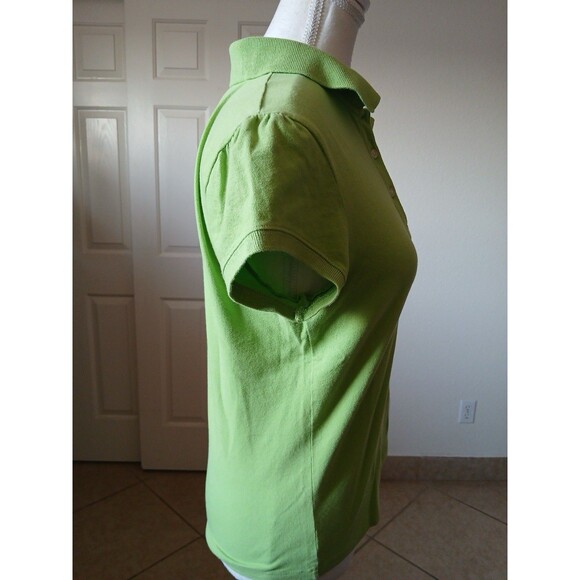 Abercrombie‎ Polo Shirt Girls XL Green Short Sleeve Moose Logo Preppy Youth - Picture 3 of 14